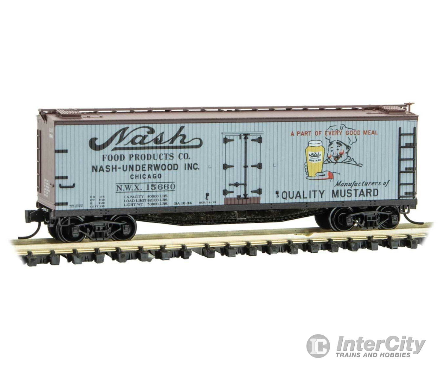 Micro Trains N 4900860 40 Double-Sheathed Wood Reefer With Vertical Brake Wheel - Ready To Run --