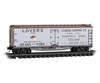 Micro Trains N 4900990 40’ Double-Sheathed Wood Reefer w/Vertical Brake Wheel - Ready to Run - Ladoga Canning NWX