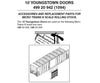 Micro Trains N 49920942 Box Car Doors -- 10 Youngstown Style For 50 Rib Side Cars Pkg(12) Parts