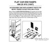 Micro Trains N 49925910 Bridge Plates (Small & Large) For 894 Cofc/Tofc Flat Cars -- (Six Each Size)