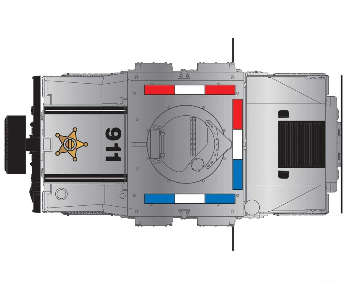 Micro Trains N 49945956 Humvee(R) Military Vehicle 2-Pack - Assembled -- Sheriff (Silver Black) Cars