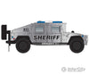 Micro Trains N 49945956 Humvee(R) Military Vehicle 2-Pack - Assembled -- Sheriff (Silver Black) Cars