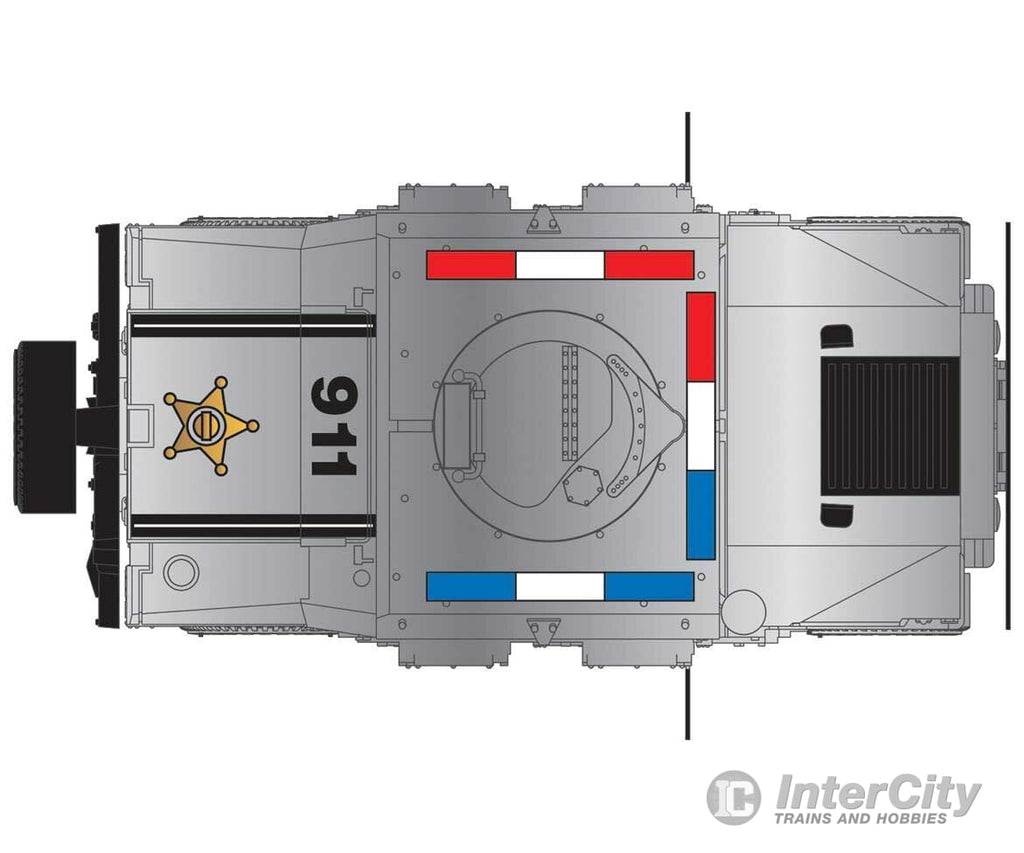 Micro Trains N 49945956 Humvee(R) Military Vehicle 2-Pack - Assembled -- Sheriff (Silver Black) Cars