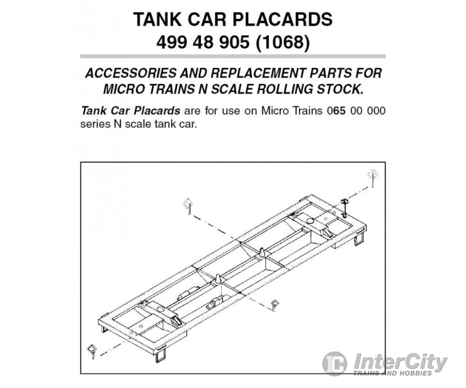 Micro Trains N 49948905 Order Boards -- For Tank Cars Pkg(12) Parts