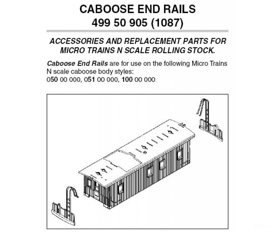 Micro Trains N 49950905 End Rails -- For Cabooses Pkg(12) Parts