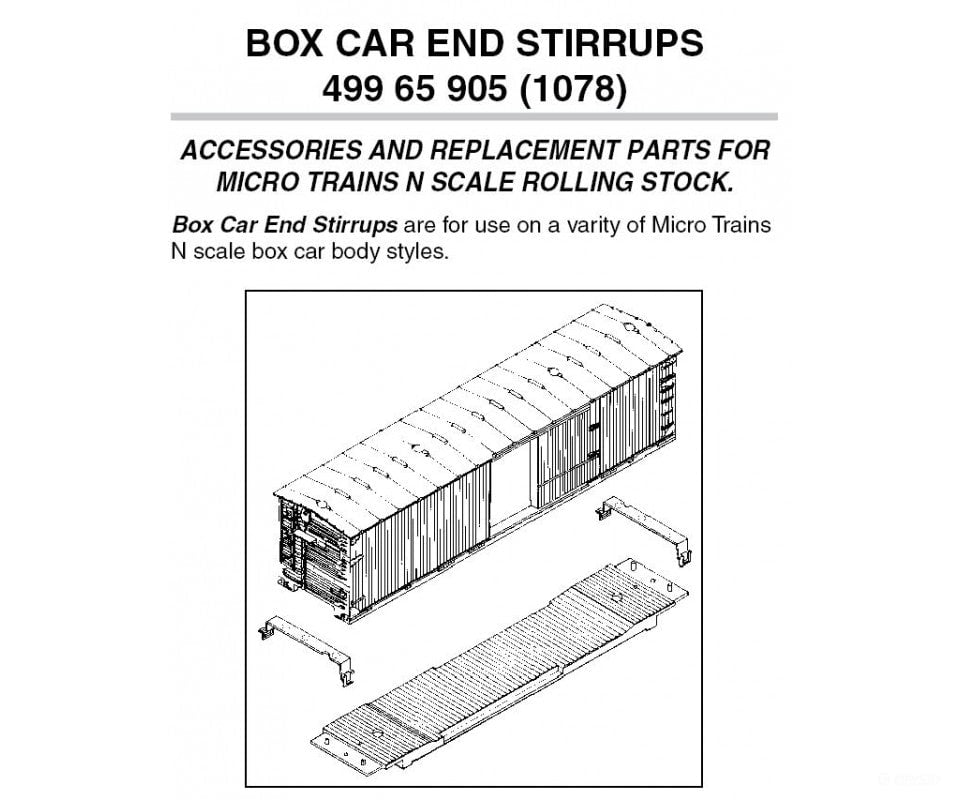 Micro Trains N 49965905 Stirrups -- #3001 Pkg(12) Parts
