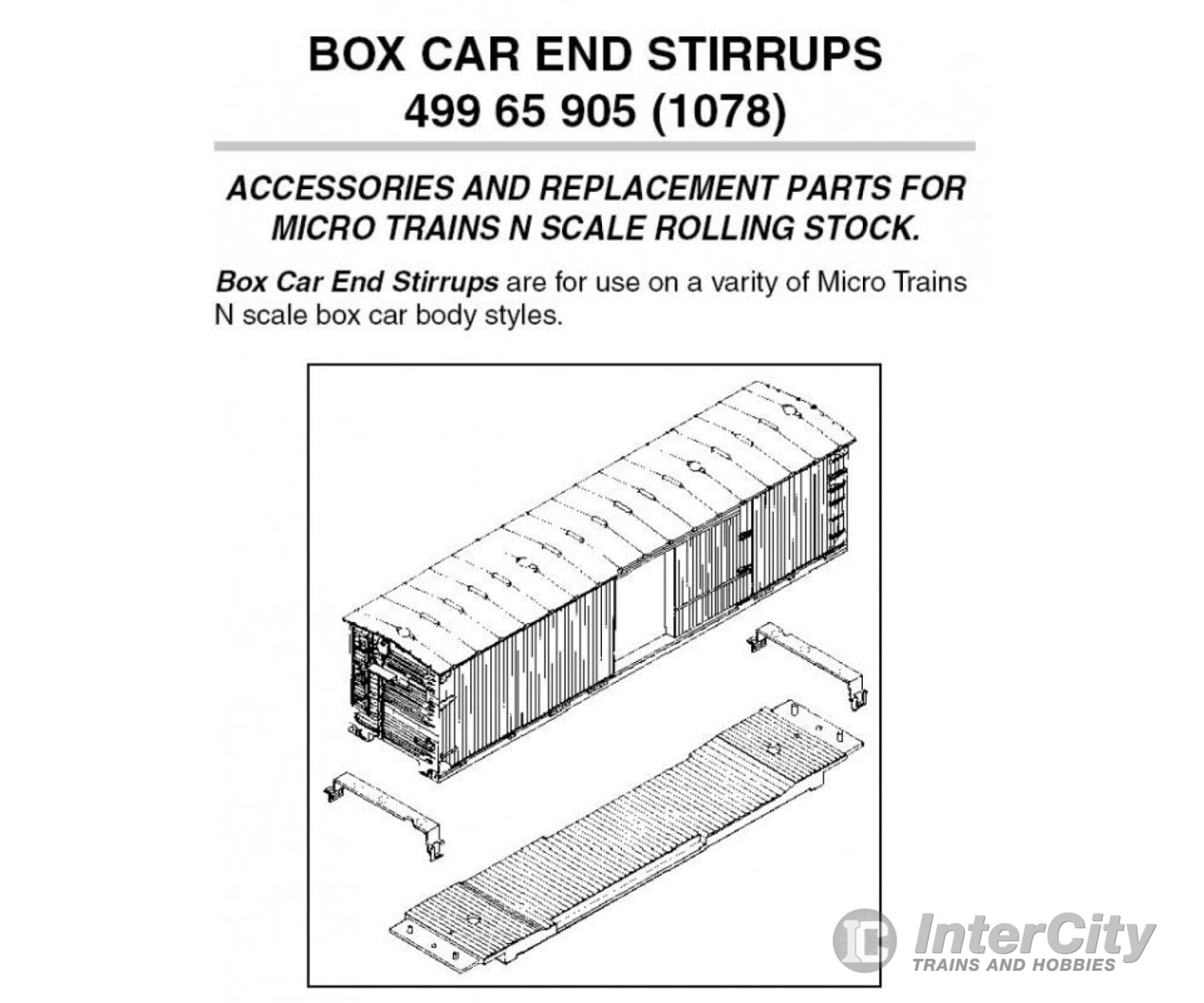 Micro Trains N 49965905 Stirrups -- #3001 Pkg(12) Parts