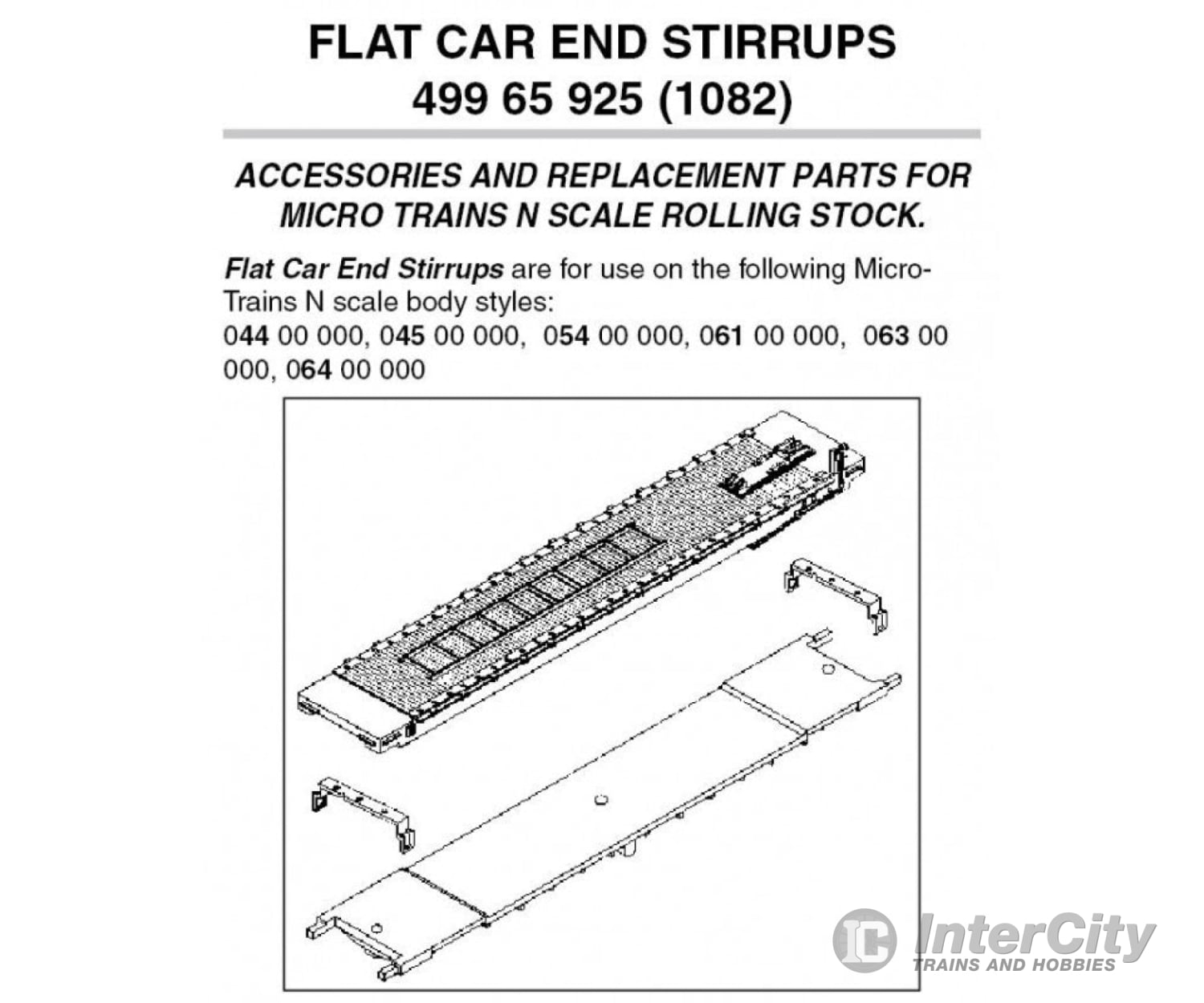 Micro Trains N 49965925 Stirrups -- For Flat Cars Pkg(12) Parts