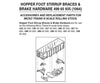 Micro Trains N 49965935 Hopper Foot Stirrup Braces/Brake Hardware -- (Black) Parts