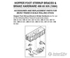 Micro Trains N 49965935 Hopper Foot Stirrup Braces/Brake Hardware -- (Black) Parts