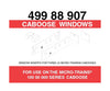 Micro Trains 49988907 Caboose Windows - Steel Pkg(3) Parts