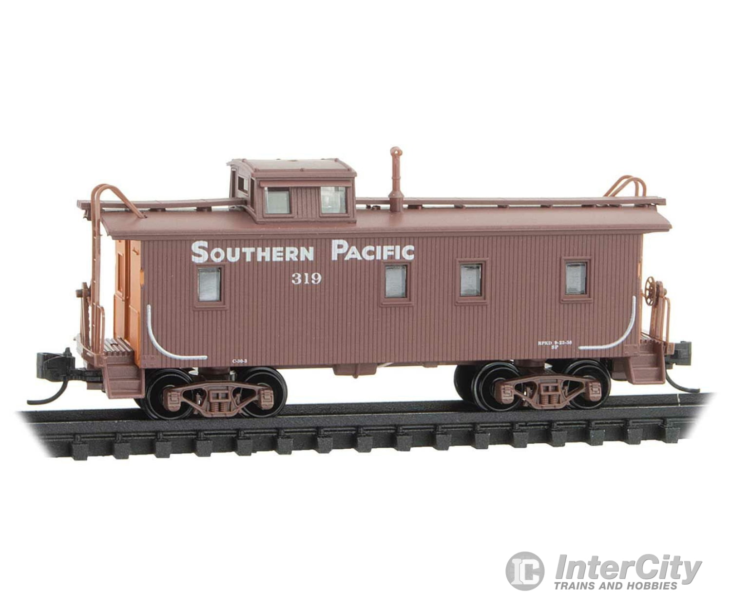 Micro Trains N 5000240 34 Wood-Sheathed Caboose W/Slanted Cupola - Ready To Run -- Southern Pacific