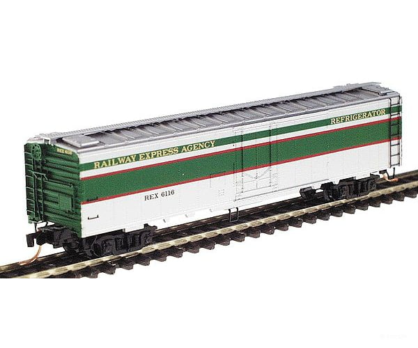 Micro Trains N 52080 52 2 Riveted Steel Express Reefer W/Plug Door -- Railway Agency #6116 (Dark
