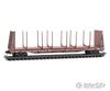 Micro Trains N 5400430 61’ 8’’ Bulkhead Flatcar With Log Bunks - Ready To Run Norfolk