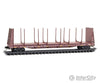 Micro Trains N 5400431 61’ 8’’ Bulkhead Flatcar With Log Bunks - Ready To Run Norfolk