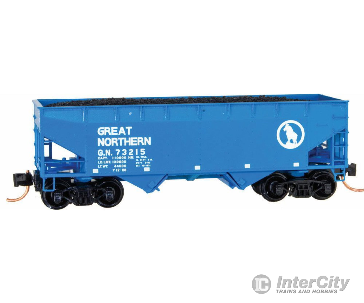 Micro Trains N 5500521 33 2-Bay Offset Side Hopper - Ready To Run -- Great Northern #73215 (Big Sky