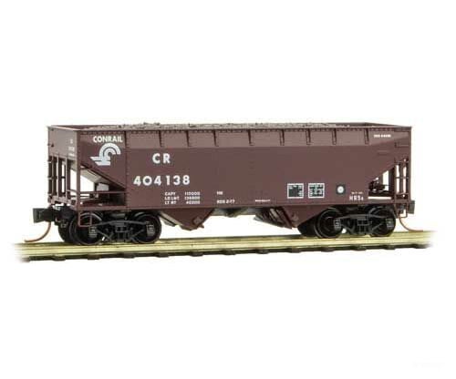 Micro Trains N 5500530 33 2-Bay Offset-Side Hopper - Ready To Run -- Conrail 404138 (Boxcar Red