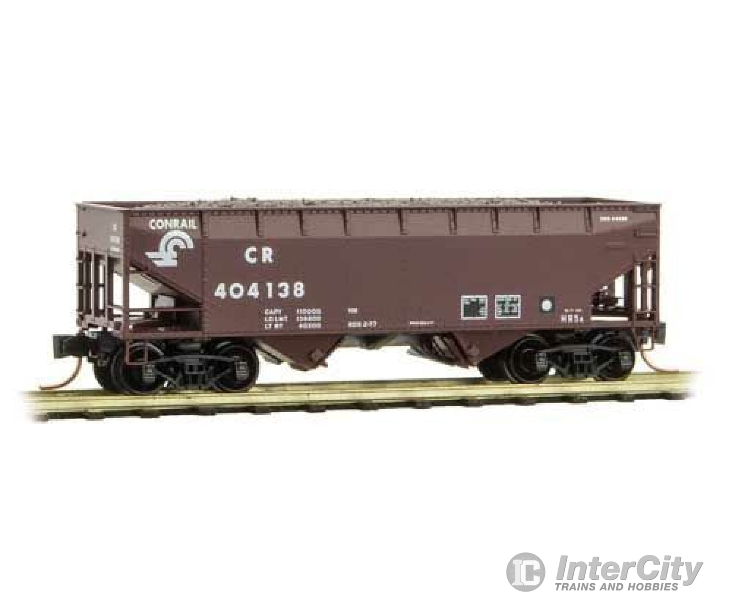 Micro Trains N 5500530 33 2-Bay Offset-Side Hopper - Ready To Run -- Conrail 404138 (Boxcar Red