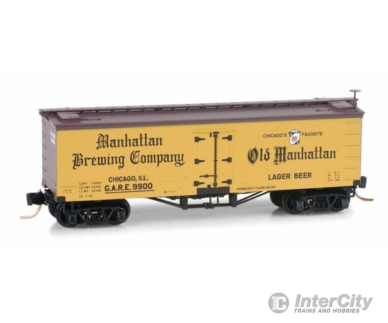 Micro Trains N 5800190 36 Wood-Sheathed Ice Reefer - Ready To Run Brewery Series -- Manhattan