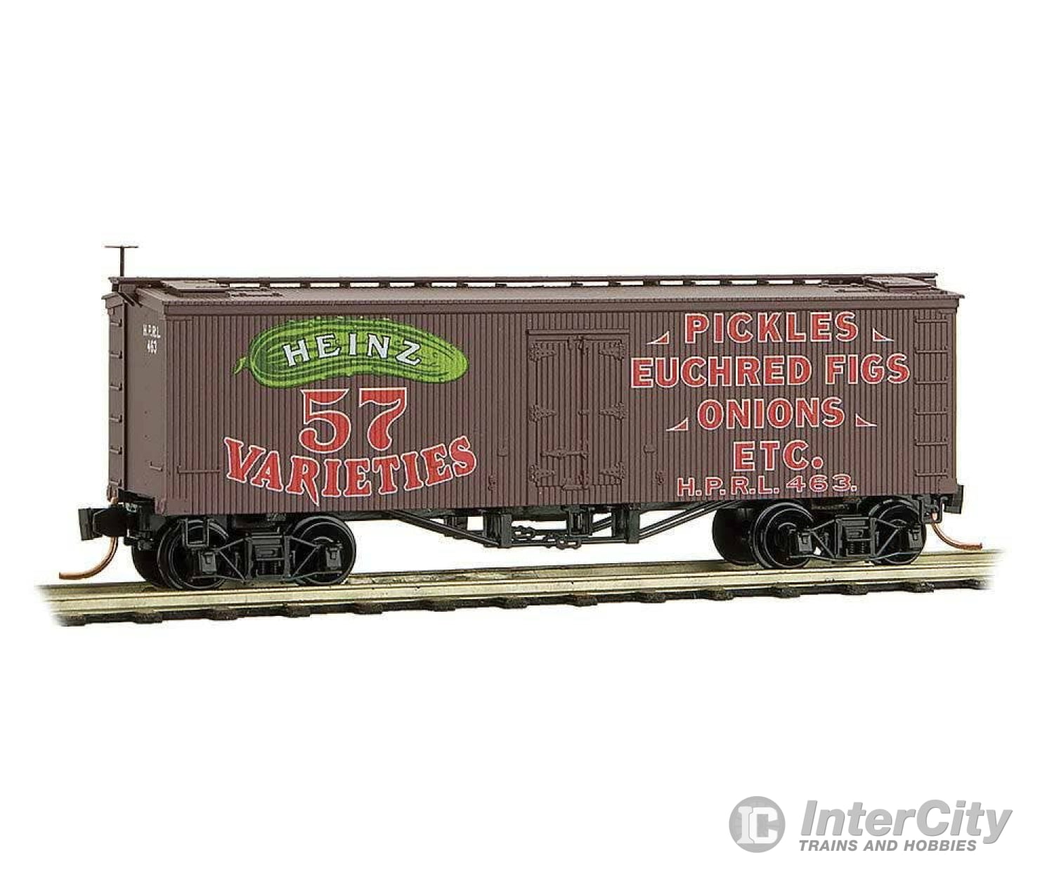 Micro Trains N 5800280 36’ Wood-Sheathed Ice Reefer Heinz Hprl 463 (Boxcar Red Red Green Pickles