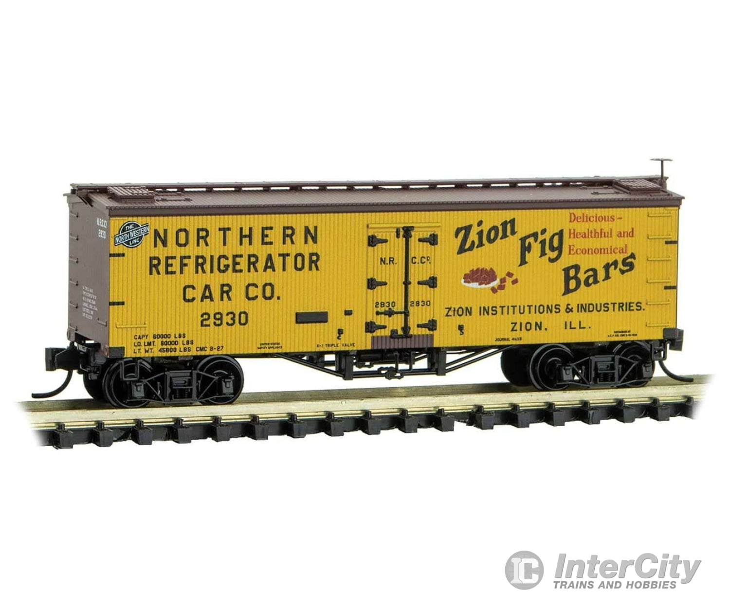 Micro Trains N 5800490 36’ Wood-Sheathed Ice Reefer Zion Institutions And Industries Nrcc 2930