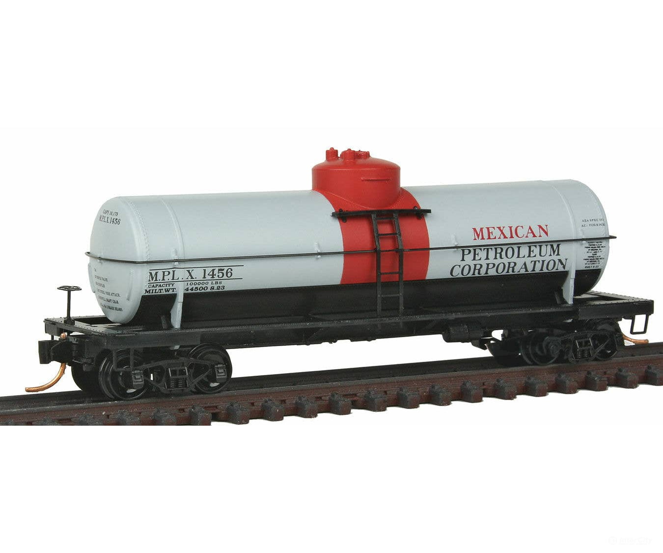 Micro Trains N 6500840 39’ Single-Dome Tank Car Mexican Petroleum Corp. Mplx #1456 (White Red