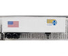 Micro Trains N 66100 40 Trailer -- Santa Fe #904078 (White W/Us Flag & Atsf Flying Circle Cross)