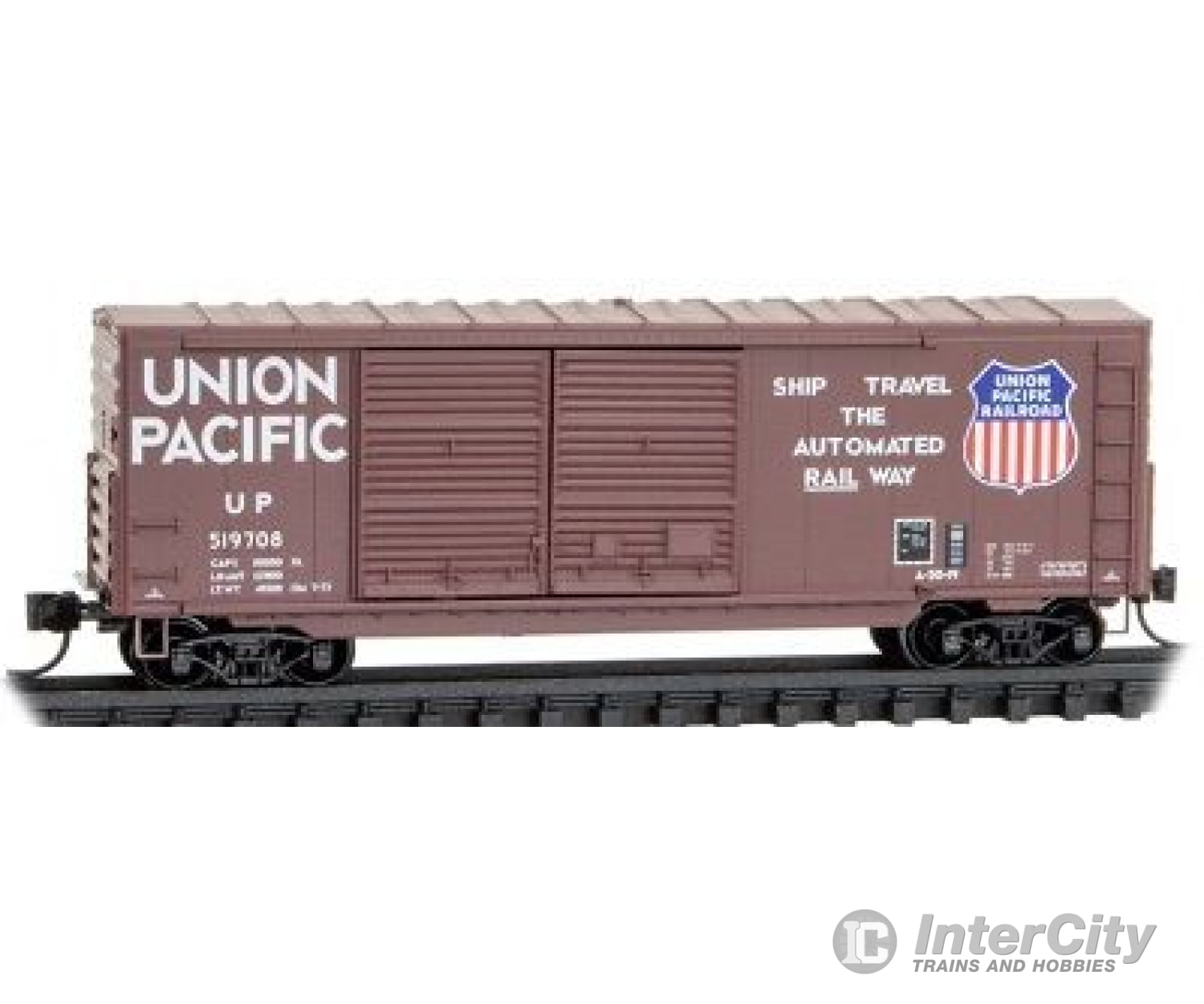 Micro Trains N 6800551 40 Double-Door Boxcar No Roofwalk & High Ladders - Ready To Run -- Union