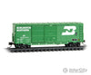 Micro Trains N 6800570 40 Double-Door Boxcar No Roofwalk & High Ladders - Ready To Run -- Burlington