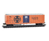 Micro Trains N 7000121 51’ 3-3/4’’ Rib-Side Mechanical Reefer - Santa Fe #2632 (orange blue black MTC& Large Logo)