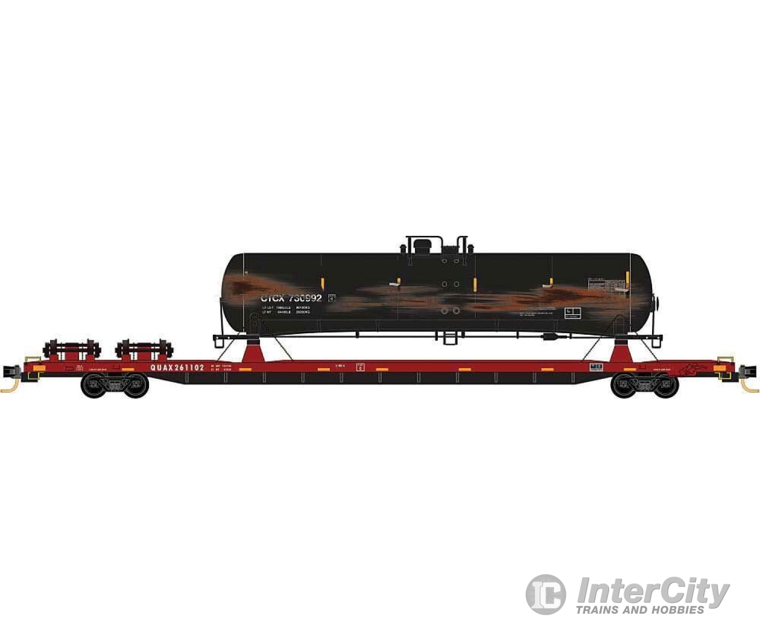 Micro Trains Z 7100570 894 Tofc Intermodal Flatcar With Wrecked Car Load - Ready To Run -- Redstreak