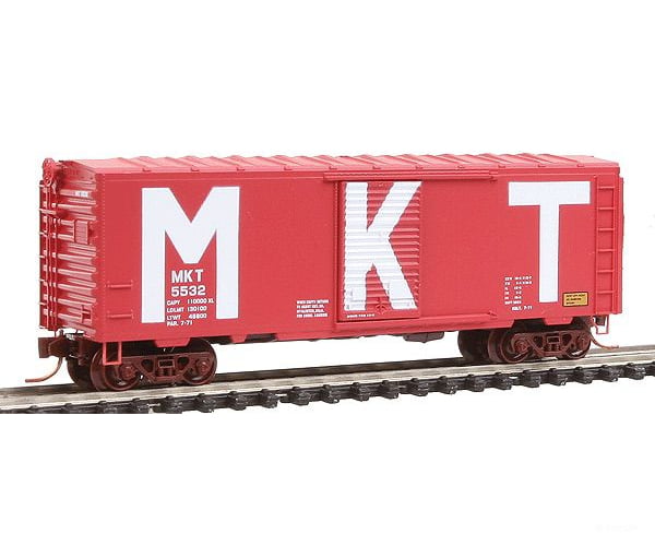 Micro Trains N 7300081 40 Standard Boxcar W/Single Door -- Missouri Kansas & Texas #5532 (Red White