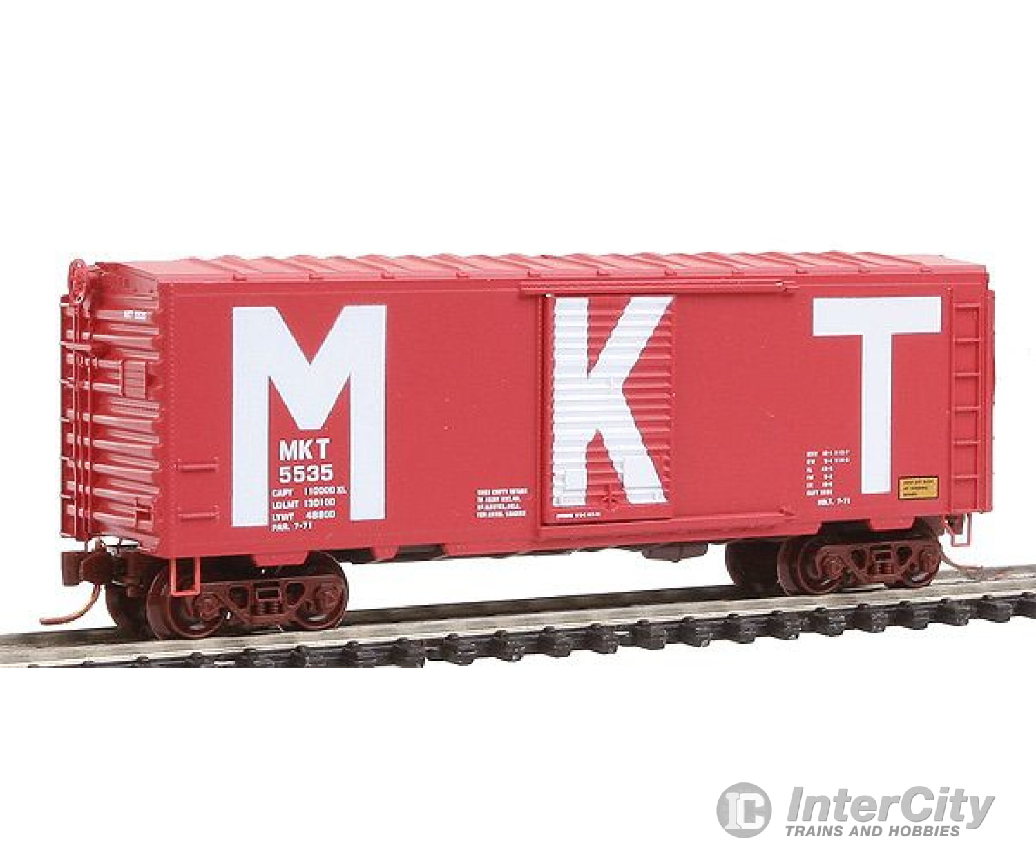 Micro Trains N 7300082 40 Standard Boxcar W/Single Door -- Missouri Kansas & Texas #5535 (Red White