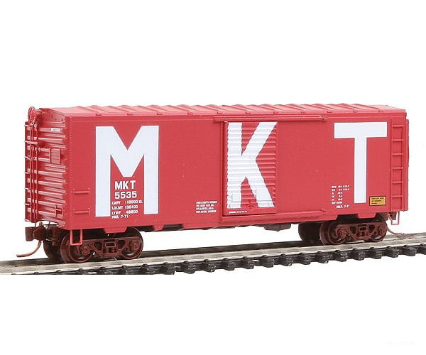 Micro Trains N 7300082 40 Standard Boxcar W/Single Door -- Missouri Kansas & Texas #5535 (Red White