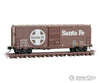 Micro Trains N 7300560 40 Single-Door Boxcar No Roofwalk - Ready To Run -- Santa Fe 34902 (1980 Red