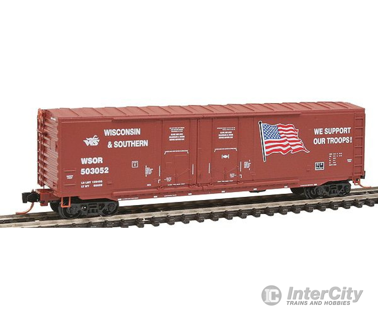 Micro Trains N 7500180 50 Double Plug-Door Boxcar - Ready To Run -- Wisconsin & Southern #503052