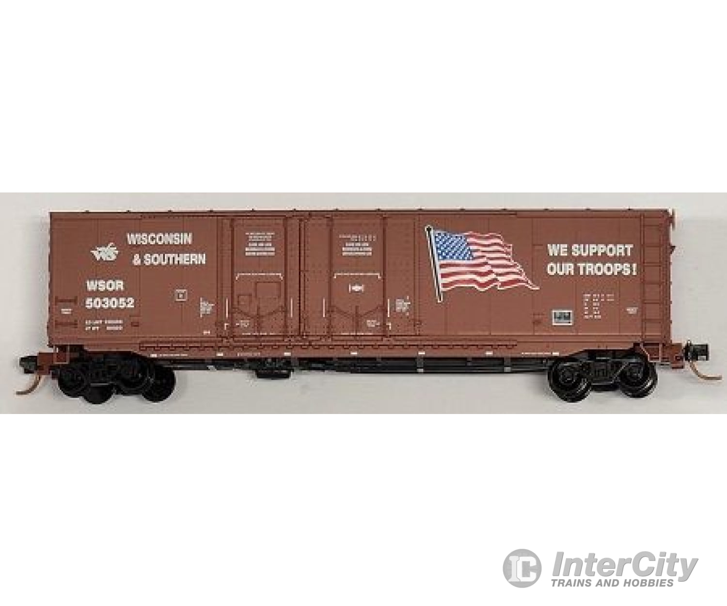 Micro Trains N 7500180 50 Double Plug-Door Boxcar - Ready To Run -- Wisconsin & Southern #503052