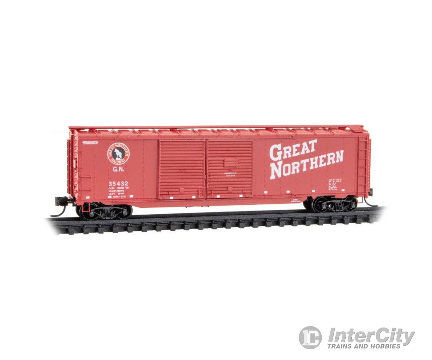 Micro Trains N 7800021 50’ Double-Door Auto Boxcar With End Door - Great Northern Rd# 35432