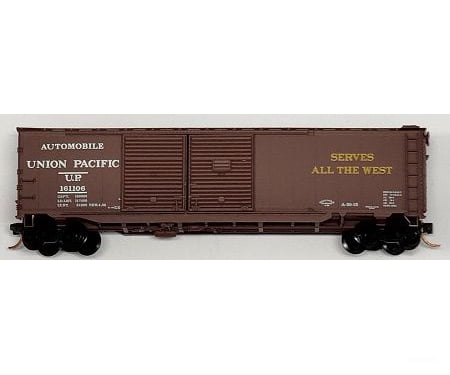 Micro Trains N 7800030 50 Auto Boxcar W/Double Sliding Door -- Union Pacific #161106 Freight Cars