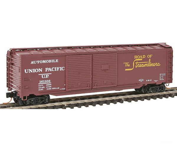 Micro Trains N 7800030 50 Auto Boxcar W/Double Sliding Door -- Union Pacific #161106 Freight Cars