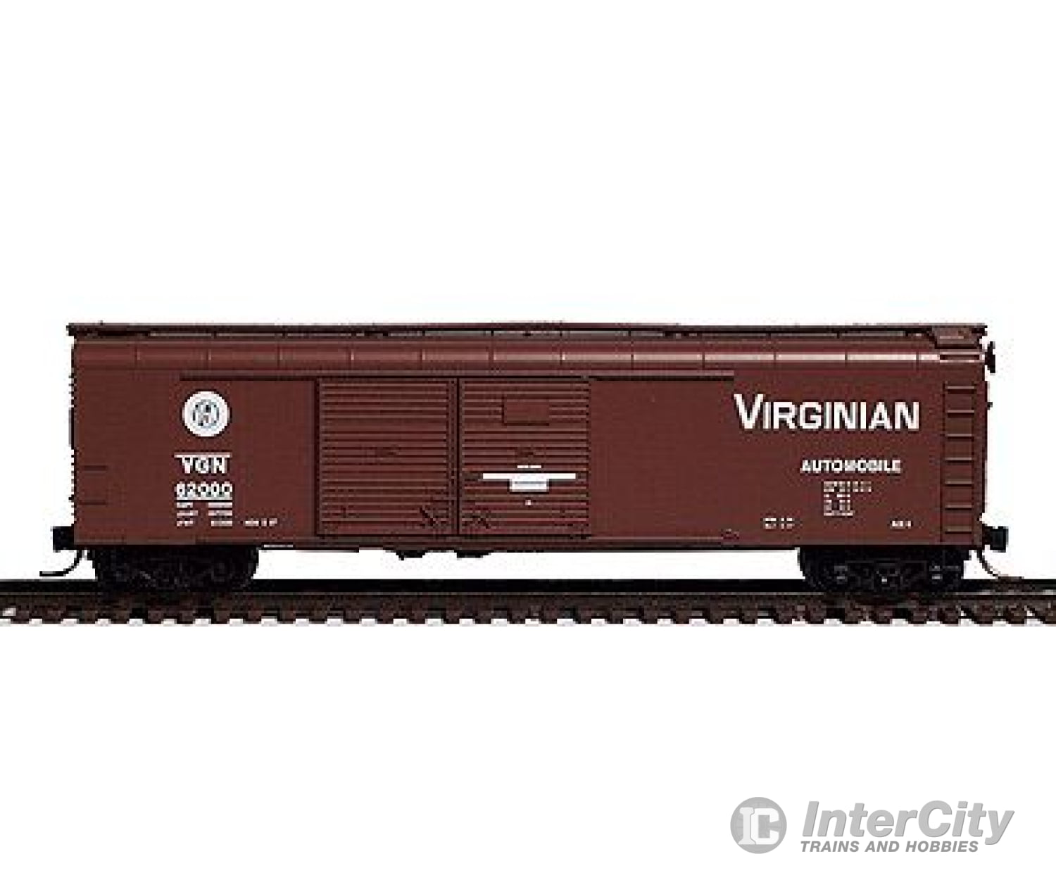 Micro Trains N 79050 50 Wagon Top Double Door Boxcar -- Virginian #62000 (Boxcar Red W/White