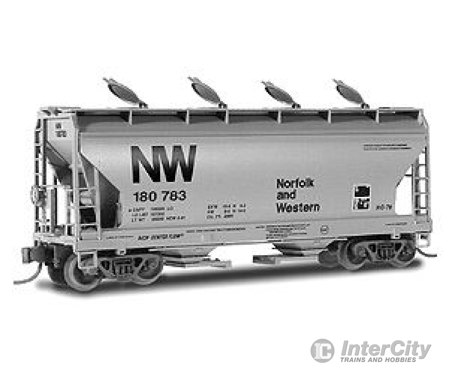 Micro Trains N 92050 39 Acf 2-Bay Center Flow Covered Hopper -- N&W Freight Cars