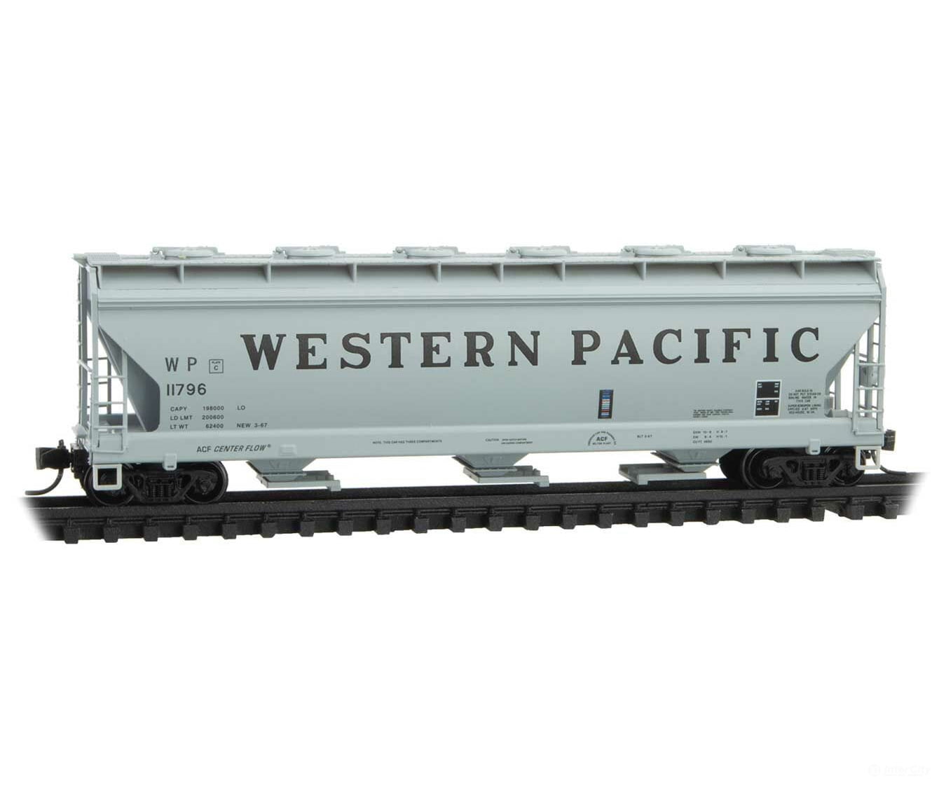 Micro Trains N 9300180 Acf 3-Bay Center Flow Covered Hopper With Round Hatches - Ready To Run --
