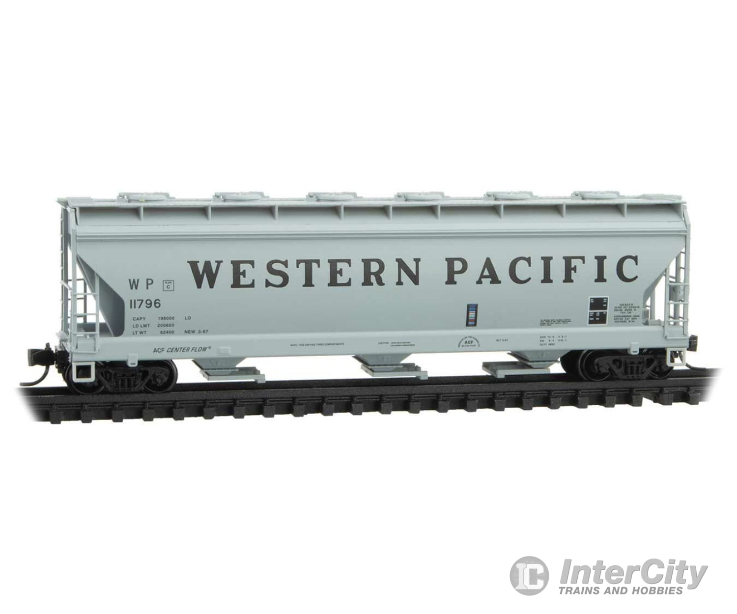 Micro Trains N 9300180 Acf 3-Bay Center Flow Covered Hopper With Round Hatches - Ready To Run --