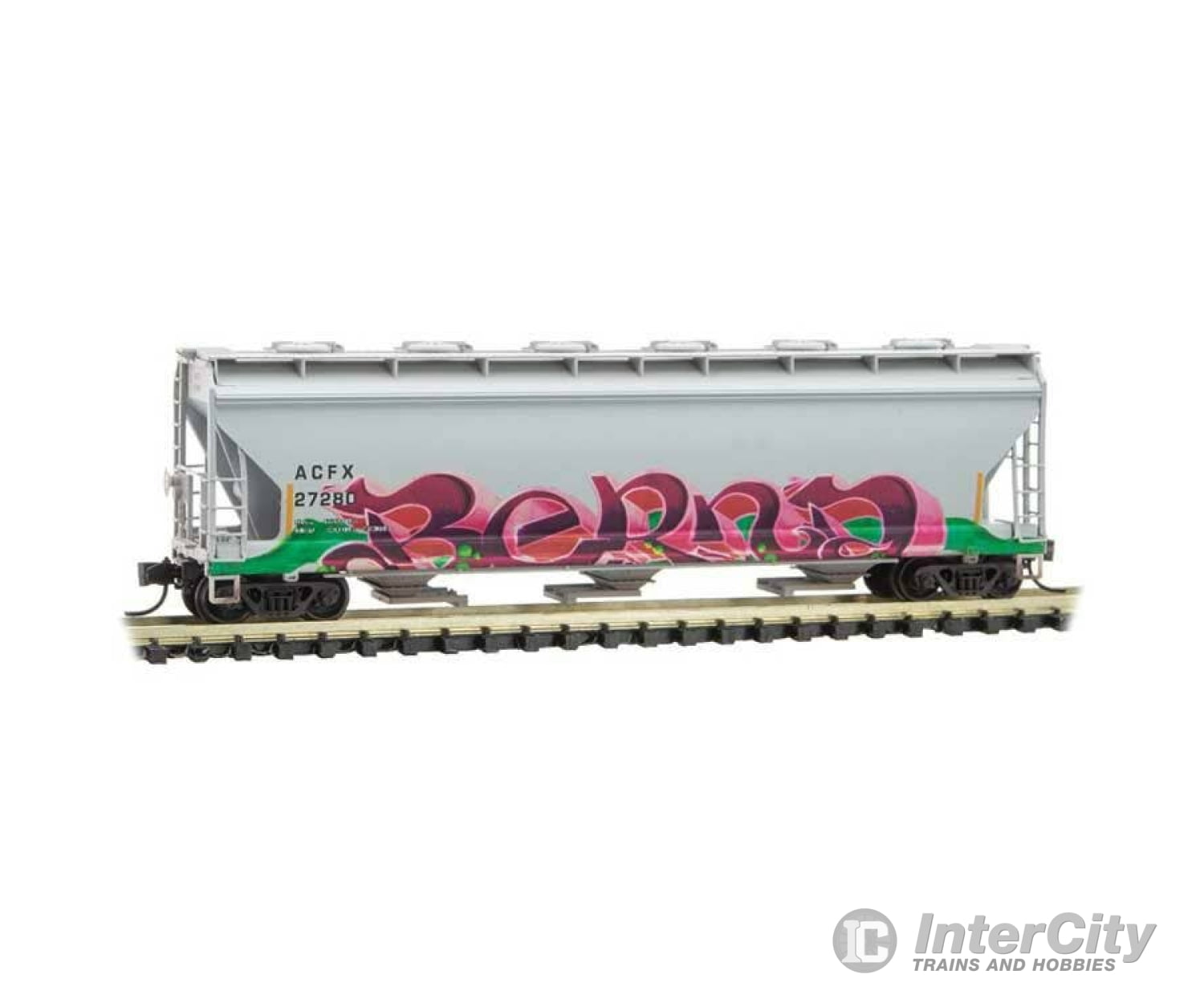 Micro Trains N 9344150 Acf 3-Bay Center Flow Covered Hopper With Round Hatches - Ready To Run Acfx