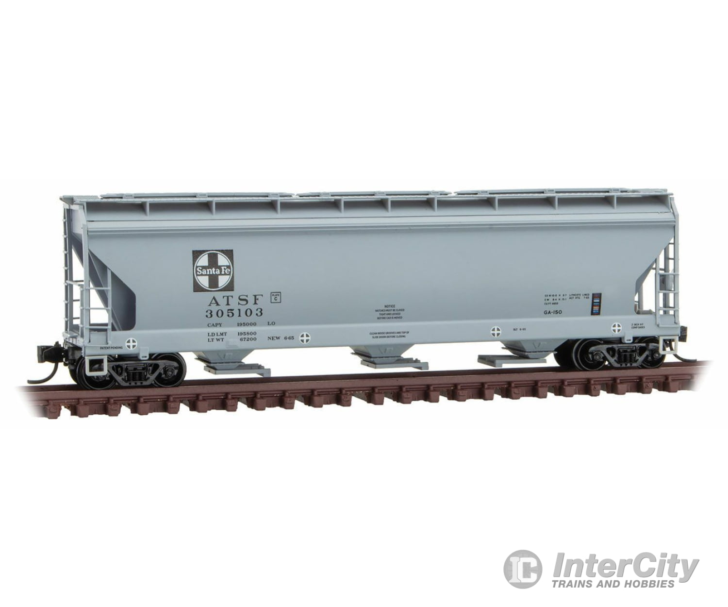 Micro Trains N 9400690 Acf 3-Bay Center Flow Covered Hopper With Elongated Hatches - Ready To Run --