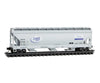 Micro Trains N 9400940 ACF 3-Bay Center Flow Covered Hopper with Elongated Hatches - Domino Sugar ACFX #47500 (gray