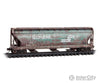 Micro Trains N 9444960 ACF 3-Bay Center Flow Covered Hopper with Elongated Hatches - Conrail #886293 (Weathered Boxcar