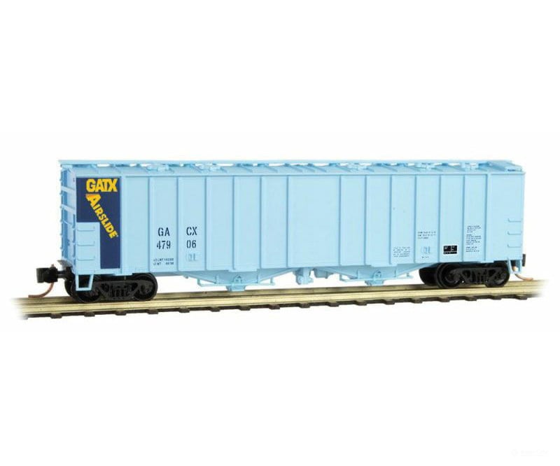 Micro Trains N 9800011 50 Airslide Covered Hopper - Ready To Run -- Gatx Leasing Gacx #47906 (Blue