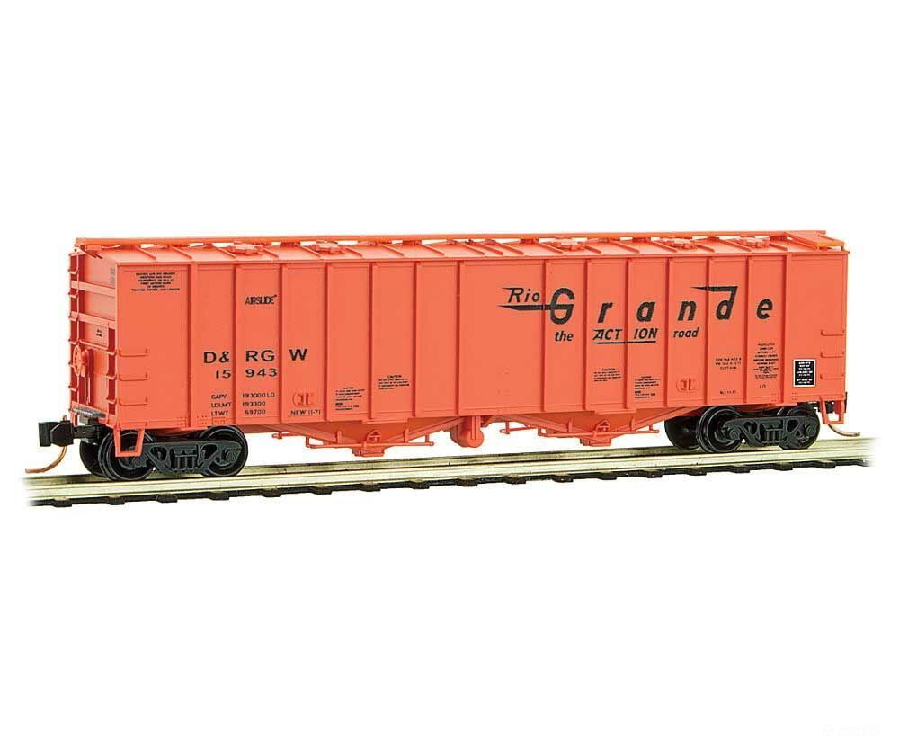 Micro Trains N 9800070 50 Airslide Covered Hopper - Ready To Run -- Denver & Rio Grande Western